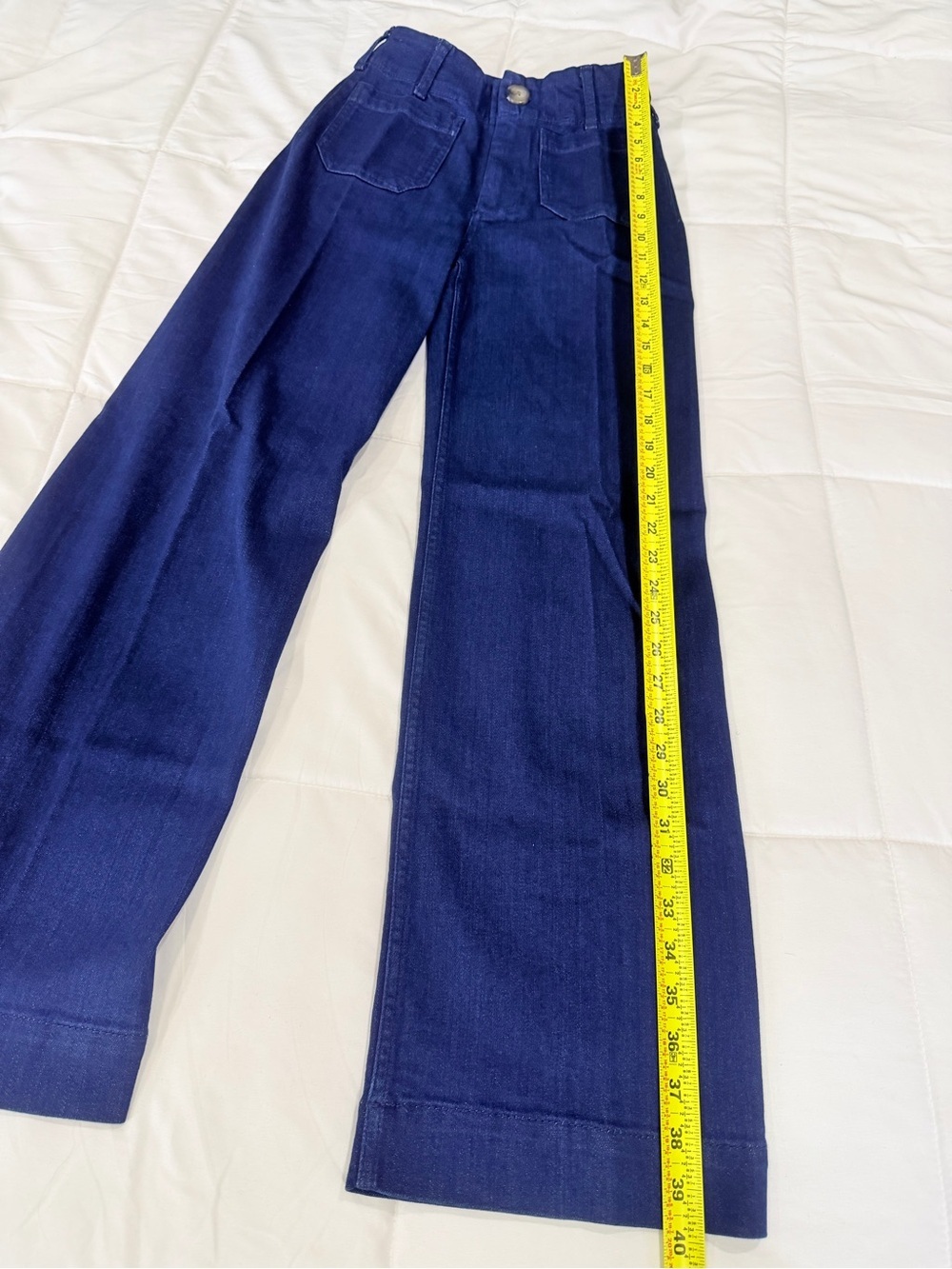Maeve Dark Blue Wide-Leg High-Rise Jeans - Picture 4 of 10